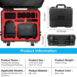 Organisateur tout-en-un Amazear pour DJI Mini 4 Pro/Mini 3 Pro, étui rigide compact avec mousse découpée avec précision pour une protection sécurisée de l'équipement - Product Image 3