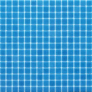 Sıcak eriyik cam koyu mavi 30X30 yüzme havuzu fayans banyo zemin ve DUVAR KAROLARI mozaik fayans