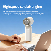 Hxtc88 Nuevo Ventilador Portátil Recargable USB de 4000mAh con Correa para el Cuello, Mini Ventilador de Mano para Viajes y Actividades al Aire Libre