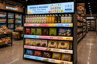 Écran numérique étiré de 47,1 pouces avec système Android CMS intégré pour supermarchés et magasins de détail