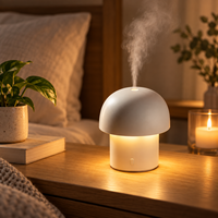 Diffuseur d'aromathérapie en forme de champignon au design créatif, éclairage d'ambiance LED de table, humidificateur d'huiles essentielles