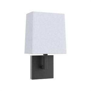 Lampe de table en lin blanc nickel brossé Candlewood Suites avec prise de courant intégrée, lampe de chevet LED moderne pour hôtel, lampe de nuit - Product Image 6