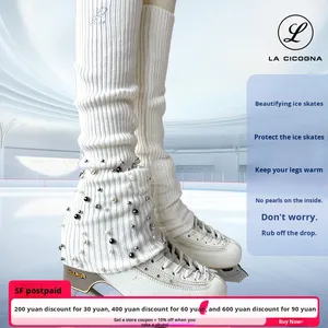 Quần tập luyện trượt băng nghệ thuật dành cho nữ thương hiệu L dành cho mọi mùa, tất giữ ấm ngọc trai, bảo vệ, trang phục biểu diễn có sẵn - Product Image 2