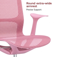 Chaise de bureau ergonomique multifonction en maille pivotante et réglable pour ordinateur