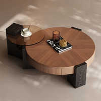 Table basse en bois de noyer de style italien minimaliste, design vintage de luxe, BTCT023, pour salon ou hôtel