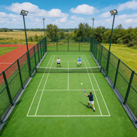 Terrain de padel professionnel panoramique classique de haute qualité 10x20m, en herbe artificielle, en promotion