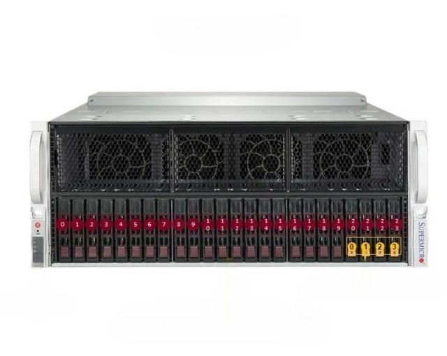 Supermicro A+Server 4124GS-TNR 4U Rack Mounted Server With Dual AMD Epyc Processors 8 Double-width GPUs New