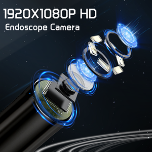 Caméra d'endoscopie industrielle 1080p avec écran IPS de 4,3 pouces, objectif de 8 mm, câble de 16,4 pieds, pour la réparation automobile - Product Image 5
