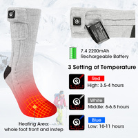 Chaussettes chauffantes à infrarouge lointain avec batterie rechargeable, bien-être thermique, chaussettes chaudes en graphène, chauffe-pieds pour pieds froids, vente en gros usine