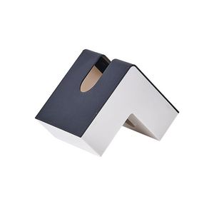 Boîte de rangement pour serviettes en papier, boîte à mouchoirs, décoration créative personnalisée en plastique en forme de L pour la cuisine, le salon, la chambre à coucher, angle droit, bureau - Product Image 1
