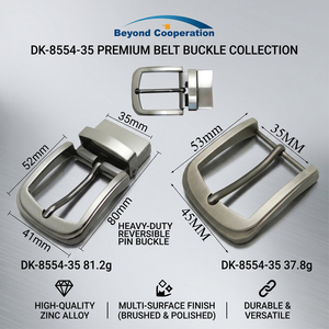 Cinturón Premium de 35 mm para <span class=keywords><strong>Hombre</strong></span>, Estilo Neutral, Fundición a Presión, Hebilla Reversible con Cierre Giratorio Cuadrado Negro, Personalizado OEM ODM - Product Image 3