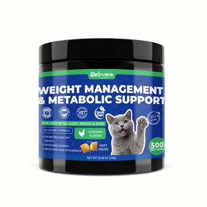Bocadillos Masticables <span class=keywords><strong>para</strong></span> Gatos con Control de Peso, Marca Privada al por Mayor, Metabolismo Natural, Supresor del Apetito, Sin Granos, con Psyllium Husk - Product Image 4