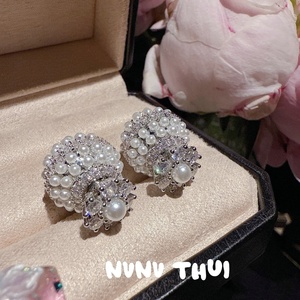 Boucles d'oreilles vintage tournesol en laiton plaqué or, bijoux en zircon, cristal Stardome, goutte d'âme, couronne, ensemble pour <span class=keywords><strong>femme</strong></span> - Product Image 5