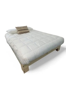 Cadre de lit plateforme en bois massif fait main, mobilier de chambre moderne, taille double avec tiroirs, personnalisation des couleurs - Product Image 2