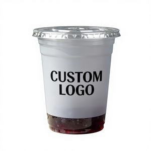 Gobelets en plastique PP transparent épais de 500 ml avec logo pour jus, 90 mm - Product Image 6