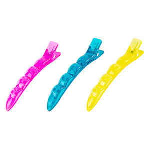 Pinzas para el cabello de cristal con punta transparente, resorte fuerte y elasticidad para cortar el cabello, separar secciones y posicionar. - Product Image 3
