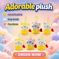 Mini porte-clés en peluche en gros, jouets personnalisés en boîte mystère, breloques de sac Kawaii, décoration intérieure, cadeau personnalisé en boîte mystère