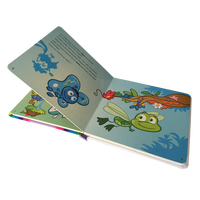Cubierta rígida acolchada de tamaño cuadrado personalizado impresión de libros de tablero de cuentos para niños