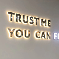 Lettres en relief personnalisées, logo en métal rétroéclairé par LED, enseigne commerciale illuminée personnalisée pour la réception d'un magasin de bijoux fins