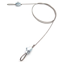 Câble en acier inoxydable galvanisé, 50 pièces, 1.5mm avec Clips de fils, écrous d'aile