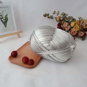 Fil fantaisie 100% polyester métallisé, style Fettuccini <span class=keywords><strong>Zpagetti</strong></span>, pour tissage de t-shirts, pelote de 200g - Product Image 3