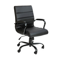 Chaise de bureau en cuir, pivotante à dossier central, de haute qualité, pour salon