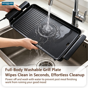 New Products 2026 Smokeless Electric Grill <strong>Pan</strong> Non-Stick Indoor BBQ <strong>Griddle</strong> Tabletop Electric Barbecue Grill For Home Kitchen - Product Image 4
