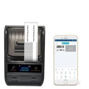 Detonger 20-50Mm Nirkabel Diri Perekat Kertas Printer Gigi Biru Barcode Qr Kode Label Printer