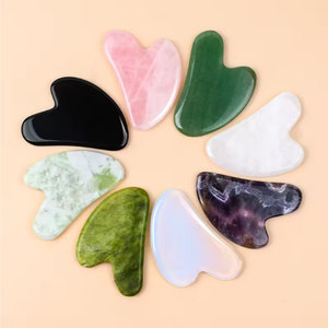 Benutzer definiertes Logo Weiß Jade Nephrit Dunkelgrün Obsidian Gesicht Körper <span class=keywords><strong>massage</strong></span> Werkzeug Gua Sha Stein - Product Image 3