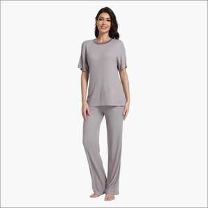 Women's Sleepwear Waffle Long Sleeve Trousers Home <b>Pajamas</b> Suit Female Loungewear Women Sets Home Wear Suits - Product Image 1