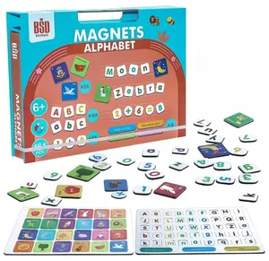 Pädagogisches Kinderspiel zeug Bunte Magnet buchstaben 3D Magnetisches Alphabet Buchstaben und Zahlen Kühlschrank magnete