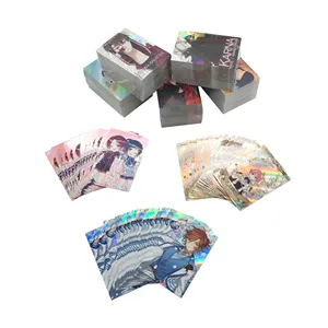 Cartões de negociação personalizados, cartões de folha holográfica, estampa de personagem comic