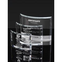 Trophée en cristal 2026 avec gravure personnalisée – Création sur mesure pour récompense du personnel exceptionnel lors de la réunion annuelle