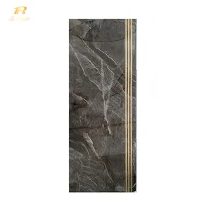 비 슬립 블랙 화이트 골드 정맥 바닥 계단 디자인 단계 광택 고급 회색 대리석 하이 퀄리티 타일 가격 유리 세라믹 타일