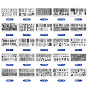 Misscheering 1 pièce Plaques <span class=keywords><strong>de</strong></span> stamping pour ongles en acier inoxydable, motifs dentelle, fleur, animal, géométrie, pour nail art - Product Image 2