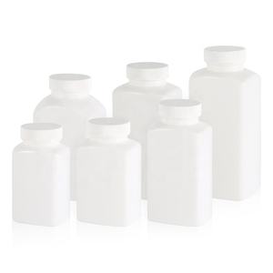 ขวดแคปซูลทรงสี่เหลี่ยมพลาสติก HDPE สีขาวขนาด120มล. 150มล. 190มล. 200มล. 250มล. - Product Image 2