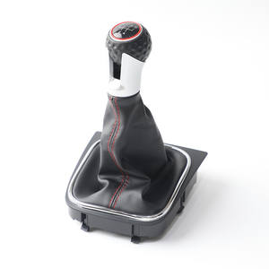 Poignée de levier de vitesse en cuir pour VW Golf MK6 2009-2012, 5/6 vitesses, design ergonomique - Product Image 1