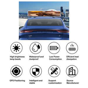 Écran de toit de taxi intelligent, écran vidéo LED pour voiture lourde, affichage publicitaire électronique couleur pleine, affichage HD, spécifications - Product Image 4