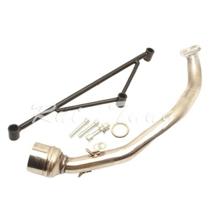 Tuyau d'échappement modifié pour scooter Yamaha GY6 125 110cc, en acier inoxydable, support central simple - Product Image 5
