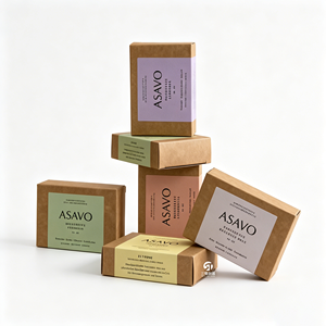 Cajas de Jabón de Papel Kraft Impresas con Logotipo Personalizado, Cartones de Embalaje Plegables para Jabón Aromático y Jabón Artesanal en Pequeñas Cantidades - Product Image 3
