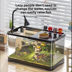 Nieuw transparant plastic bureau-<span class=keywords><strong>aquarium</strong></span> voor luie mensen, klein tot middelgroot ecologisch landschap <span class=keywords><strong>aquarium</strong></span> voor de woonkamer - Product Image 1