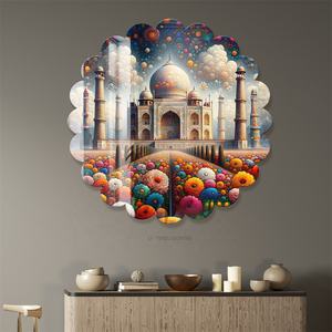 لوحات فنية فريدة الشكل من الأكريليك عصرية فاخرة لوحة جدارية من الفن الكريستالي مصنوعة من البورسلين لوحات فنية مرسومة للزجاج - Product Image 1