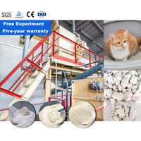 Ligne de production complète de litière pour chats LANE pour sable de tofu et d'argile bentonite mélangés