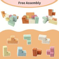 Balok Busa Kombinasi Mainan Edukasi Kecerdasan Anak Peralatan Bermain Puzzle Kubik Dalam Ruangan