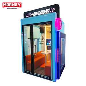 Marwey 業務用 ポータブル モジュラーデザイン ビデオ音楽カラオケ録音ブース 無人セルフサービス KTVルーム ジュークボックスマシン - Product Image 2