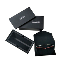 Logo privé personnalisé luxe lunettes de soleil papier emballage lunettes tiroir boîte cadeau rigide