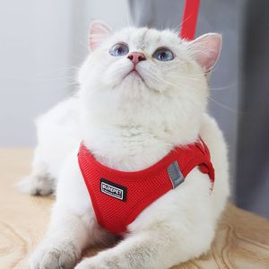 Step-in Anti-Escape Dog & Cat Vest <b>Harness</b> Set Breathable Air Mesh Lead Escape Proof Cat <b>Harness</b> and Leash Set Soft Reflective - Product Image 3