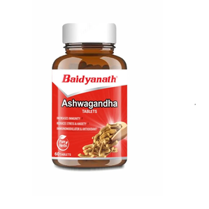 Baidyanath Ashwagandha Comprimé 60 Compter Supplément à forte demande pour un bon sommeil Disponible au prix de gros en Inde - Product Image 1