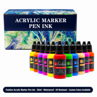 Ensemble de peinture acrylique pour enfants, 36 couleurs, 10 ml, compatible avec le verre et le papier, personnalisation OEM/ODM