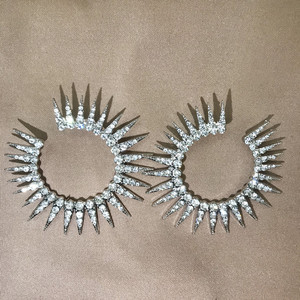 Anello E530 in oro bianco con diamanti, taglio baguette affusolato, colore D naturale, gioielli di lusso da donna per feste - Product Image 6